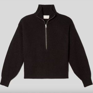 Everlane The Felted Merino Half-Zip Sweater